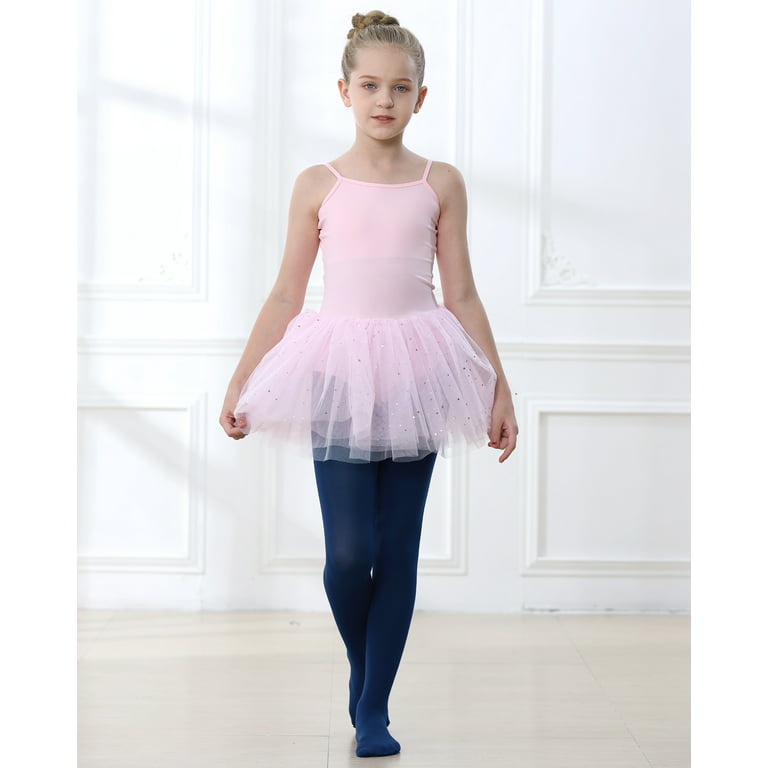 Stelle Little Girls Footed Dance Tights Students School Footed Tights,Ultra  Soft Toddler Stretch Ballet Tights Girls Leggings Uniform Tights Christmas