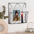 thumbnail image 3 of Siruishop Wall Mounted Newspaper Storage Rack Magazine Holder for Study Room Bedroom Black, 3 of 10