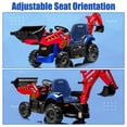thumbnail image 5 of iYofe 24V JCB Ride on Excavator Toy, 3-in-1 Battery Powered Electric Tractor Car with Reversible Seat, Remote Control & Bluetooth, Backhoe for Kids 3-6, Red, 5 of 9