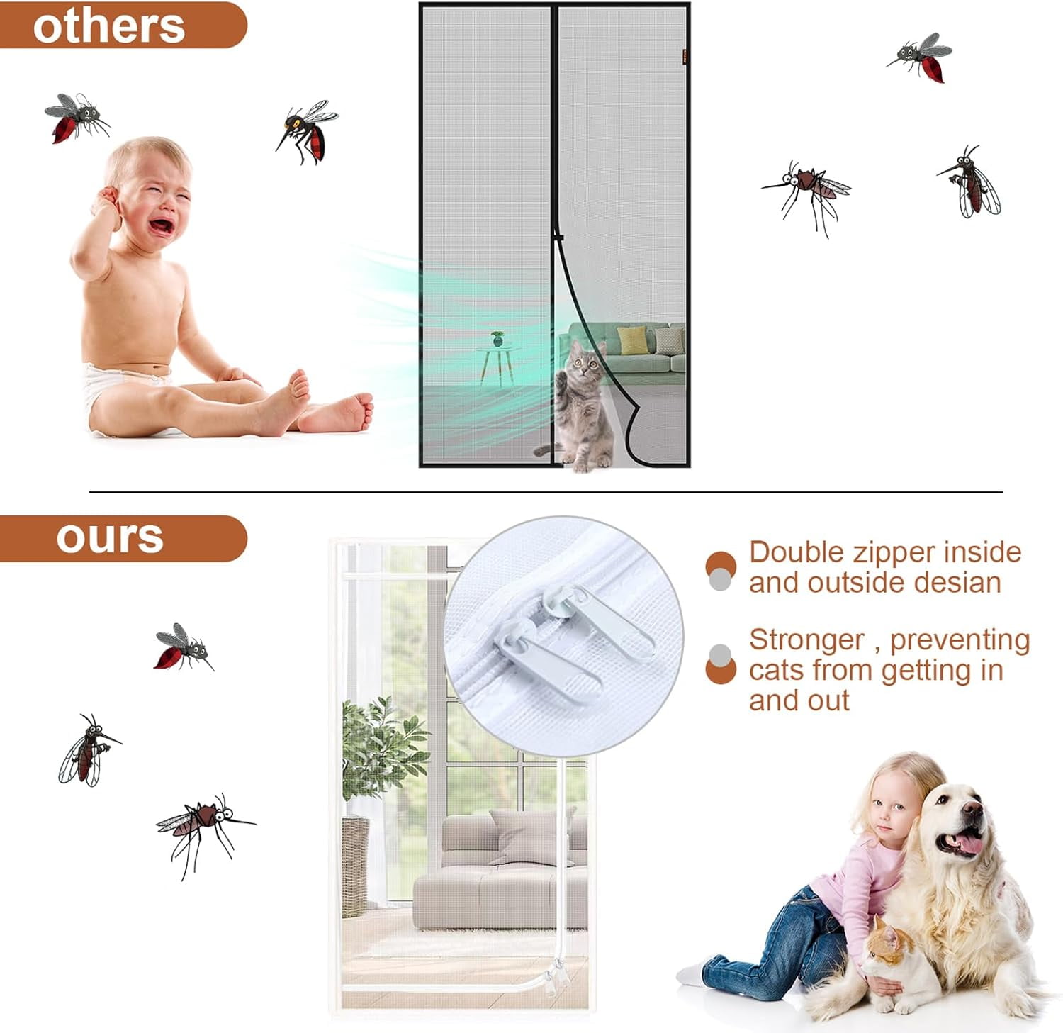 OhhGo Reinforced Cat Screen Door, Heavy Duty Pets Jordan Ubuy