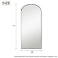 thumbnail image 7 of 71" x 28" Aluminum Alloy Framed Mirror Full Length Rectangular Body Dressing Mirror with Stand Black, 7 of 7