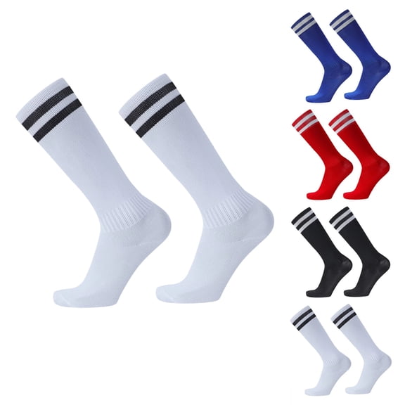 School Uniform Cotton Knee High Socks Athletic Sports Soccer Socks Tube Sock for Girls and Boys White One Size