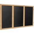 thumbnail image 2 of Ghent's Vinyl 48" x 96" 3 Door Enclosed Flannel Letterboard in Black, 2 of 2