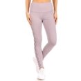 thumbnail image 3 of High Waist Tummy Control Sports Leggings With Criss Cross Side Mesh Panels - Mauve, 3 of 4