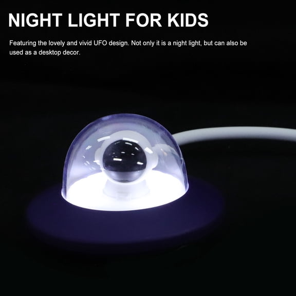 STOBOK LED Desk Lamp Night Light White Plastic Lighting for Office 1Pack Back to School
