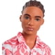 thumbnail image 3 of Barbie Fashionistas Ken Doll #235 with Braided Brown Hair, Wearing Coral Jumpsuit with Hawaiian Print and Green Sandals, 3 of 5