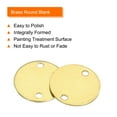 thumbnail image 4 of Uxcell 40pcs Brass Round Stamping Blank DIY Label Tags 12mm for Craft, Pendant Decoration, 1.2mm Double Hole, 4 of 6
