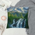 thumbnail image 2 of Orinice Waterfall Mountain Tree Graphic Decorative Cushion Throw Pillow Case Home Sofa Living Room Bed - Durable - Indoor/Outdoor Use - Concealed zipper closure, 2 of 5