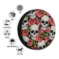 thumbnail image 4 of Fuzoiu Skull and Roses Print Universal Spare Tire Cover with Buckle Strap, Waterproof Wheel Covers for Jeep, Trailer, RV, Truck and All Car-16 inch, 4 of 6