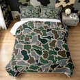 thumbnail image 2 of Manfei Farmhouse Airplane Camo Twin Quilt Set, Mid Century Vehicle Twin Coverlet Set, Woodland Green, 2-Piece, 1 Bedspread and 1 Pillowcase, 2 of 7
