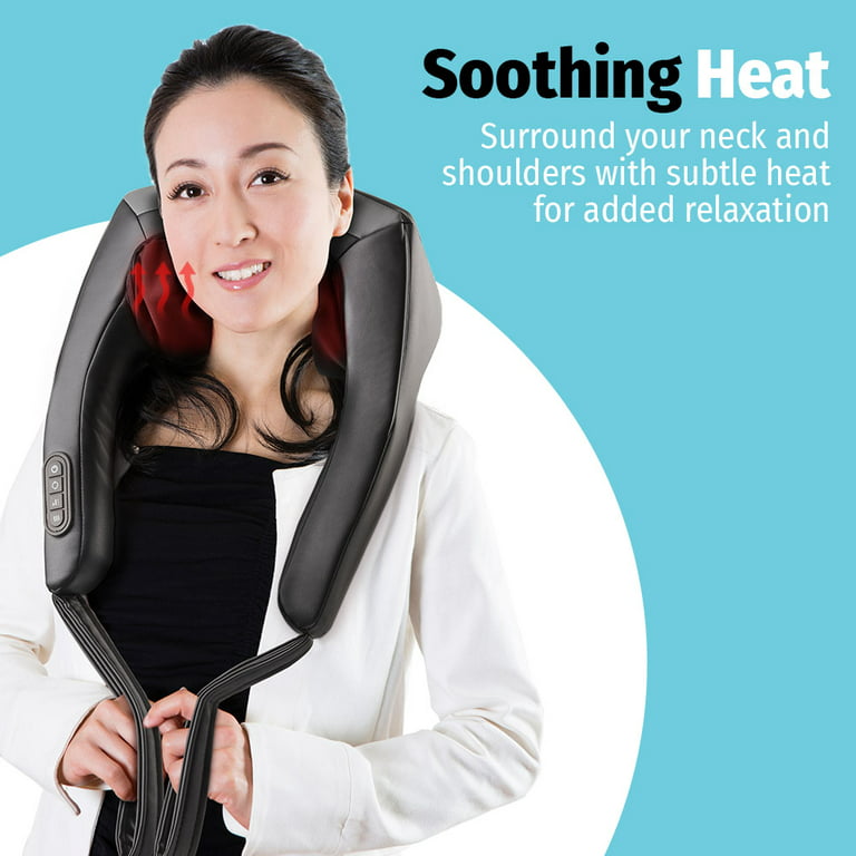 Hotodeal Neck Massager with Heat—Electric Neck Shoulder Massager Cordless  Shiatsu Massage Pillow