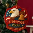 thumbnail image 4 of United States 250th Anniversary Ornament, Hanging Acrylic Christmas 250th Anniversary Ornament，Christmas Tree Ornaments for Patriotic Holidays, Christmas Tree, Collectors Gift [Eagle], 4 of 6