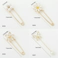 thumbnail image 5 of 10Pcs Adjustable Jeans Waist Tighteners Flower Safety Pin Cardigan Collar Pin, 5 of 11