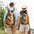 thumbnail image 5 of Picia Golden Winged White Horse Printed Canvas Daypack - Stylish and Durable Vintage Compact Backpack - Class, Work, Travel, or Laptop Bookbag,Organized Compartments-Medium, 5 of 6