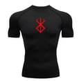 thumbnail image 2 of Camiseta de verano para correr para hombre, camiseta de compresión de manga corta, camiseta deportiva para gimnasio, ropa deportiva transpirable de secado rápido blanca y negra para MMA, 2 of 5