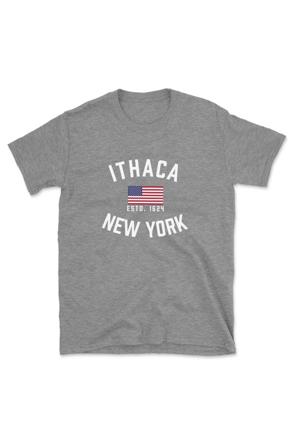 Ithaca New York Patriot Men's Cotton T-Shirt