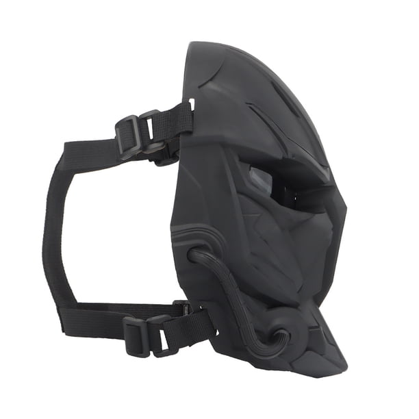 Advancent Máscaras de caza de Paintball, cubierta facial, protección para la cabeza, protección de seguridad, reducción de impacto, disfraz Caza Negro
