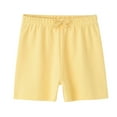 thumbnail image 2 of Toddler Kids Boys Girls Cotton Shorts Fashion Comfortable Solid Color Home Sleepwear Casual Pants Yellow 12 Months, 2 of 5
