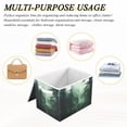 thumbnail image 6 of Yayeee Collapsible Cube Storage Bin with Lid Fabric Closet Decorative Basket with Handles, Green Forest, 6 of 7
