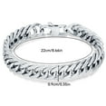 thumbnail image 4 of mmirethe Weave Bracelets Reusable Chains Jewelry Rustproof Lightweight Bracket Fashionable Hand Chain with Square Buckle 9mm 22cm, 4 of 8