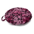 thumbnail image 1 of Romantic Round Floor Cushion with Handle, Feminine Pattern of Wild Peony Flowers Summer Season Botany Art, Decorative Pillow for Living Room & Dorms, 18" Round, Dark Magenta and Pink, by Ambesonne, 1 of 4