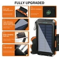 thumbnail image 4 of BAOKALER Solar Power Bank, Portable Charger, 20000mAh Solar Charger with LED Flashlight, IP65 Waterproof External Backup Battery Pack Perfect for Camping, Outdoor Activities, 4 of 18
