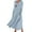 Sky Blue, variant on IROINNID Maxi Dress for Women Long Sleeve Print Cotton Linen Round Neck Pocket Dress ,Green