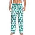 thumbnail image 1 of Fotbe Green Baseball Pantalones de Pijama para Hombre, Pantalones de Dormir, Pantalones de Casa con Cintura Ajustable y Bolsillos-3X-Large, 1 of 6