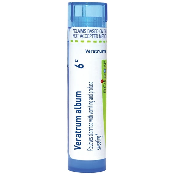 Boiron Veratrum Album 6C, Homeopathic Medicine for Diarrhea With Vomiting And Profuse Sweating, 80 Pellets