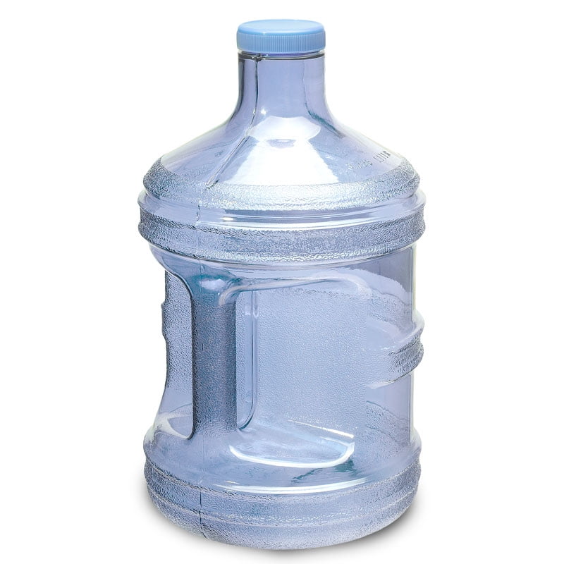 BPA Free 1 Gallon Plastic Drinking Water Bottle Container Canteen Jug Color H2O 