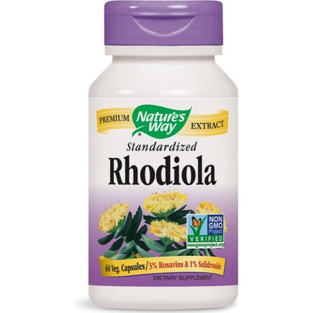 Nature's Way Rhodiola Rosea Standardized Vegetarian Capsules 60 ea (Pack of (Best Way To Take Rhodiola)