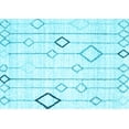 thumbnail image 1 of Ahgly Company Indoor Rectangle Solid Light Blue Modern Area Rugs, 7' x 10', 1 of 4