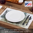 thumbnail image 4 of Highland Home Misty Tree Line 4-Pack Cotton Blend Washable Placemats, 4 of 6