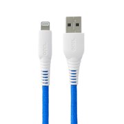 onn. Lightning to USB Rainbow Charging Cable, Orange, 6'