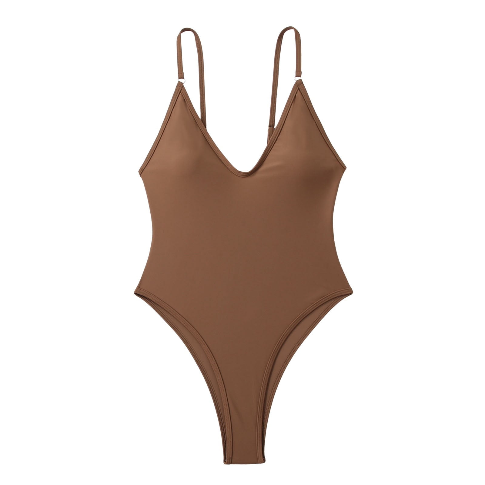 Kcodviy New Swimsuit Solid Color Tropical Two-Cute Swimsuit