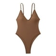 thumbnail image 4 of Kcodviy New Swimsuit Solid Color Rhinestone Bikini Suspender Backless Tight Fitting Low Waist Bikini European and American High Bikini Wax Open Women's Bikini Swimsuit, 4 of 7