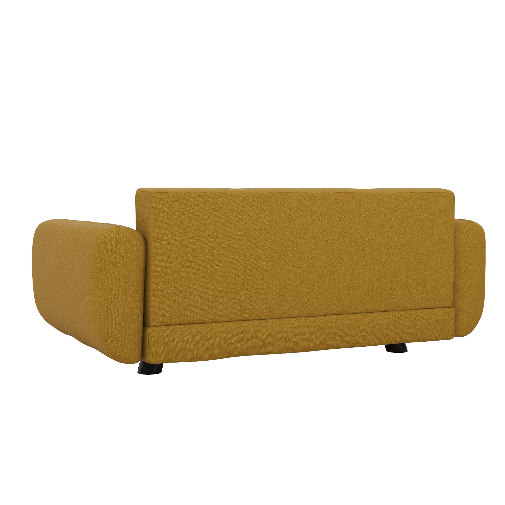 Novogratz Brittany Pet Sofa, Large Pet Bed, Mustard Yellow Linen
