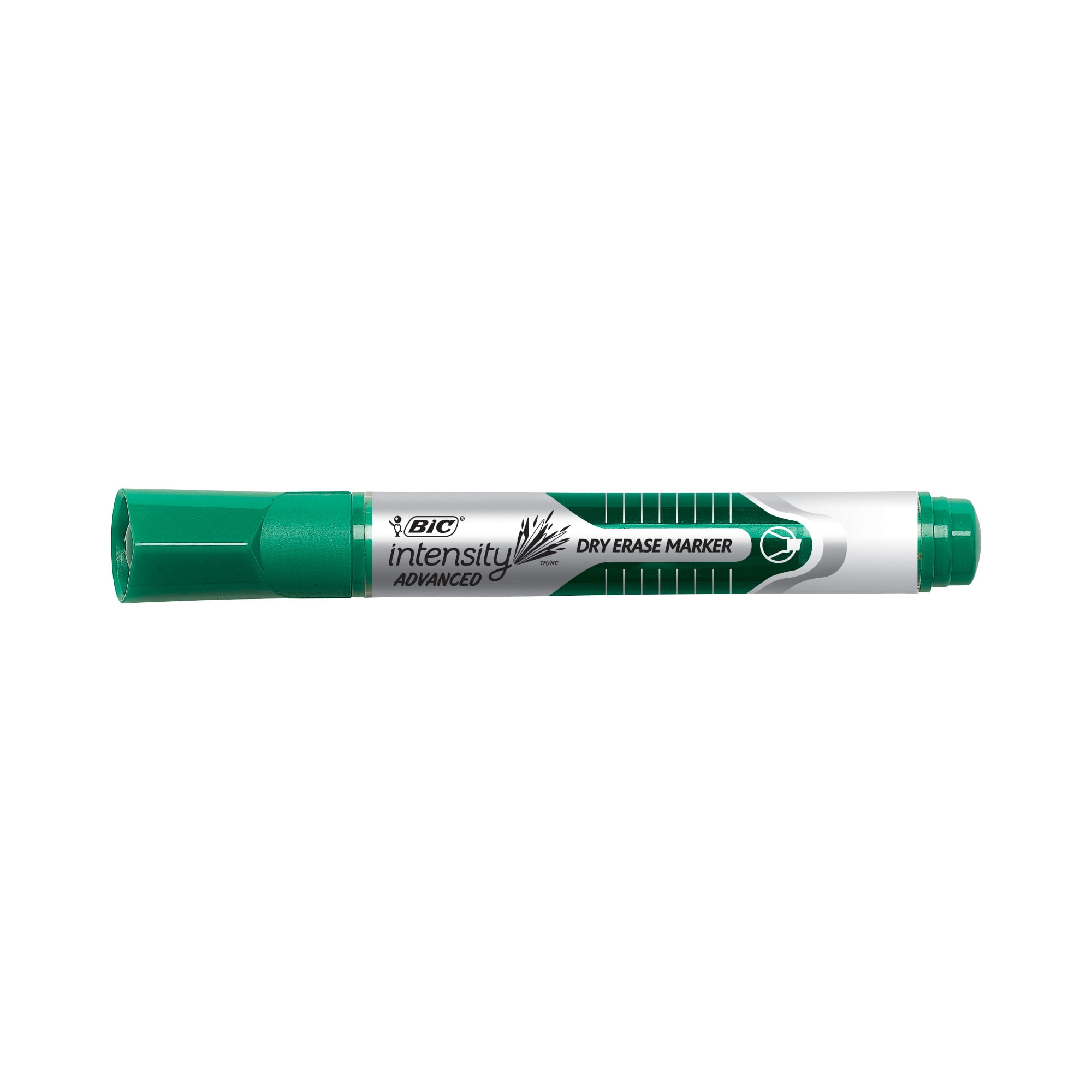 BIC Intensity Advanced Dry Erase Low Odor Marker, Tank, Chisel Tip, Assorted Colors, Set of 12