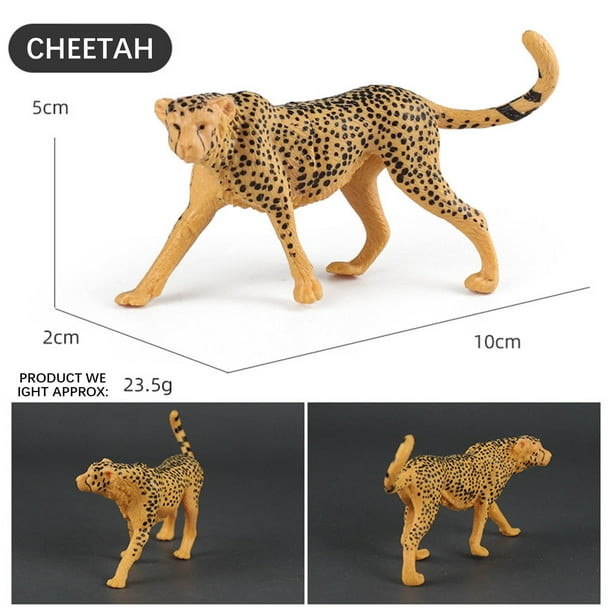 Set de juguetes de animales salvajes - Figuras de peluche suave de 12 piezas para decoración de salas de juegos y juegos educativos