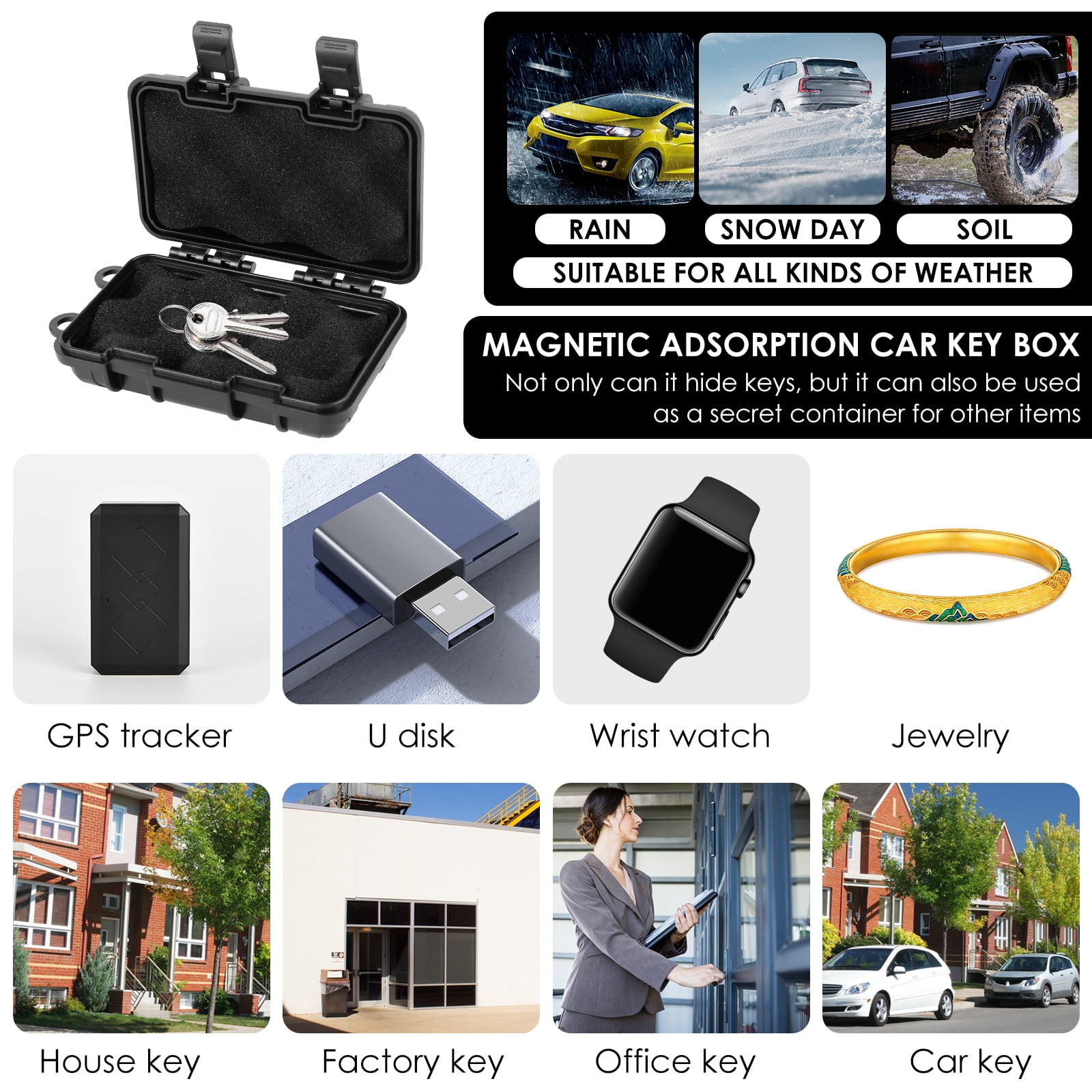 FUYGRCJ Magnetic Key Holder Under Car Hide Box photo 5