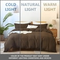 thumbnail image 4 of Alazuria Duvet Cover Set Soft Prewashed Microfiber with zipper and 4 corner ties Dark Brown color Queen size ( 90" x 90" ), 4 of 5