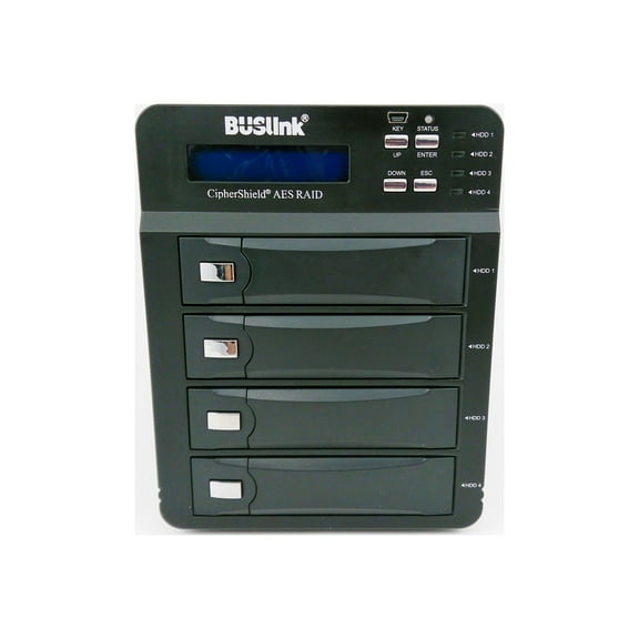 CSE-96TB4-SU3 96TB 4-Bay RAID USB 3.2 Gen 1 (3.0)/eSATA 256-bit FIPS 140-2 HIPAA Encrypted External Secure Hard Drive