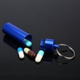 thumbnail image 4 of Mini Portable Waterproof Pill Shape Aluminum Alloy Pill Box Case Bottle Cache Drug Holder Container With Keychain, 4 of 7