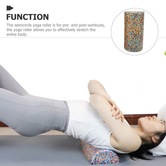 HAMPPLIES Foam Roller Half Circle Yoga Massage Roller Multi-Colored 1Pcs