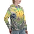 thumbnail image 6 of Lsque Flower Butterfly Skull Couple Pattern Casual Women's Hoodie,Hooded Sweatshirt with Kangaroo Pocket,Pullover Hoodie with Eye-catching Drawstrings-Medium, 6 of 7