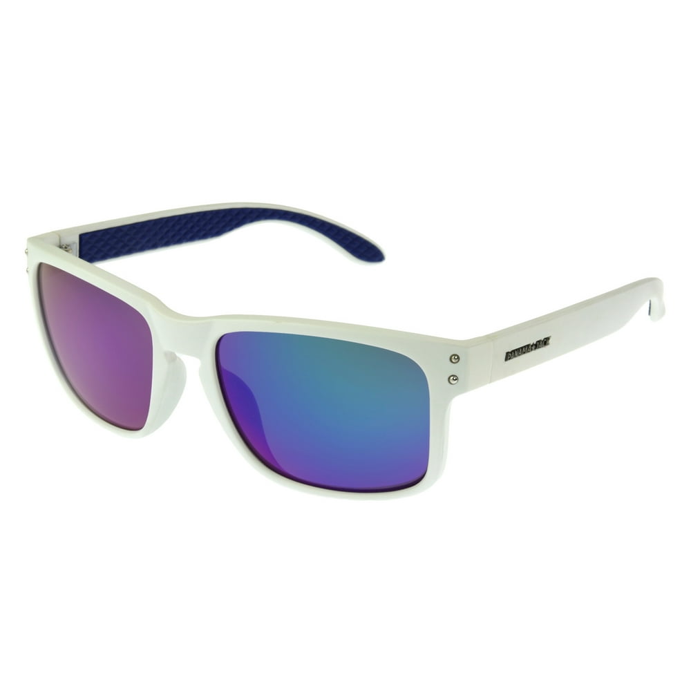 Panama Jack Panama Jack Men's White Mirrored Retro Sunglasses OO06