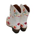 thumbnail image 4 of Botas de montar de vaquero bordadas a la moda para mujer, botas cortas de tubo medio de tacón medio cálidas informales, zapatos Wmkox8yii sdhk353, 4 of 8
