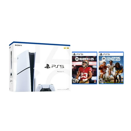 PlayStation 5 Console (Slim) with EA Sports Madden NFL 25 and College Football 25 - PlayStation