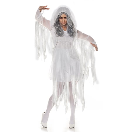 Underwraps Women's Ghostly Mini Dress Halloween Costume Adult White