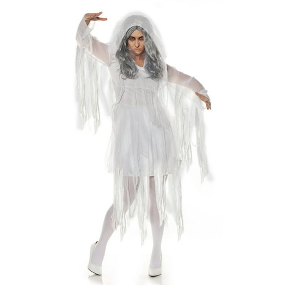 Underwraps Women's Ghostly Mini Dress Halloween Costume Adult White